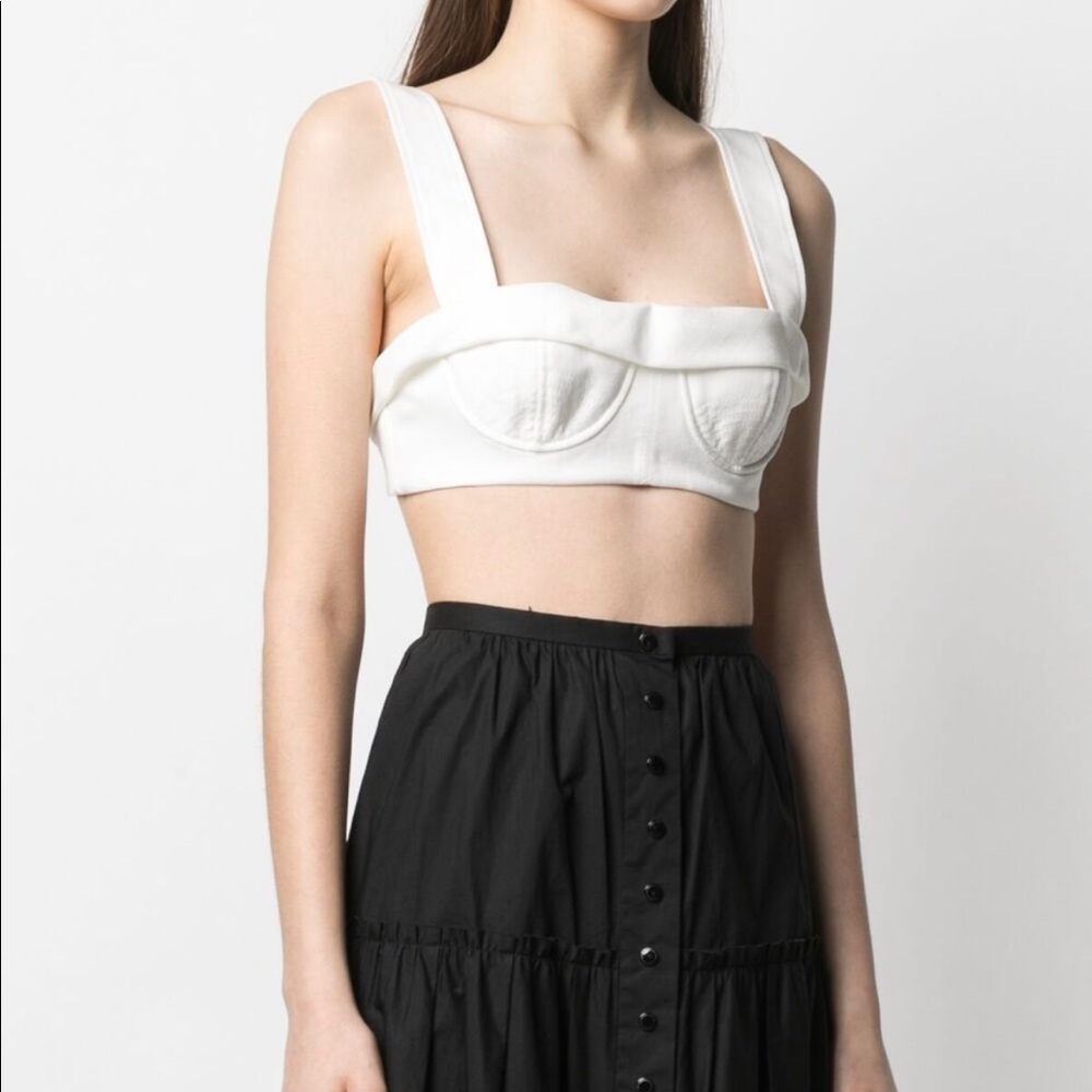 NWT Philosophy Di Lorenzo Serafini Cropped Bustier Top